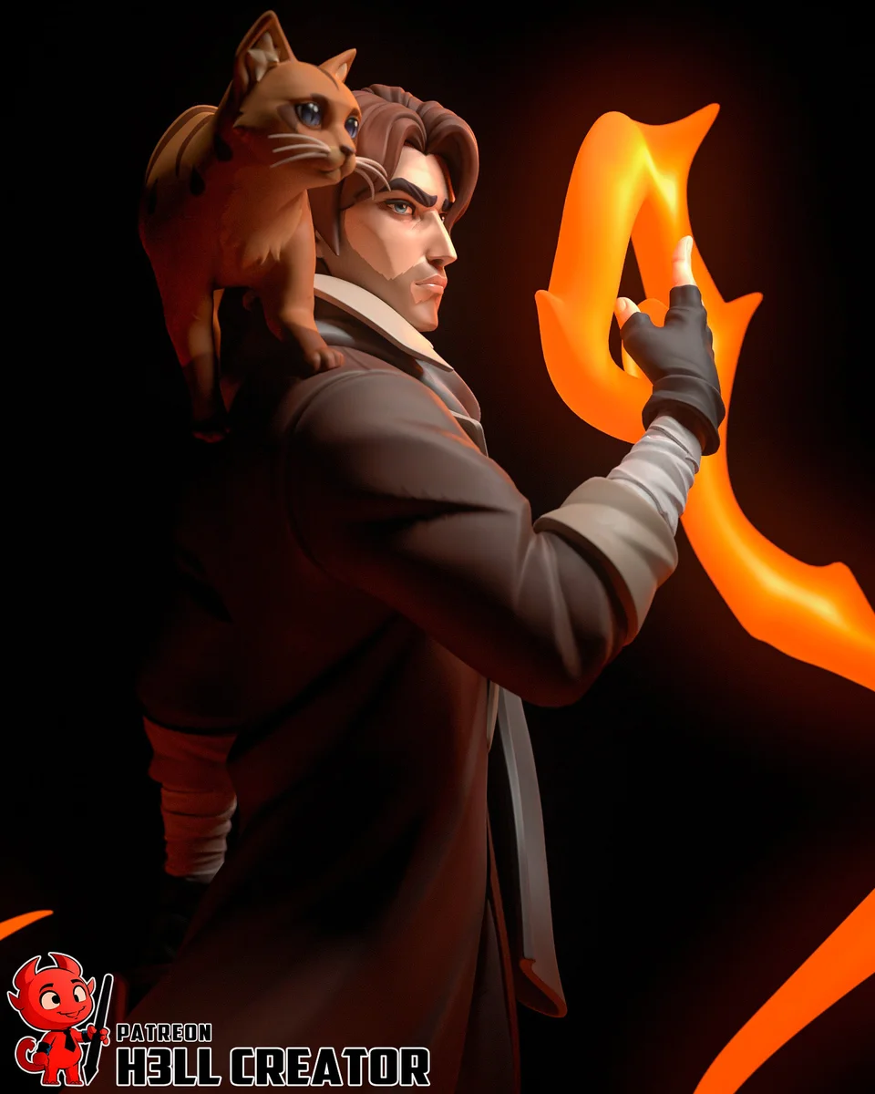 Caleb Widogast | Fan Art | 3D Printed Resin Model Garage Kit | *Un-Painted* | H3LL Creator 4