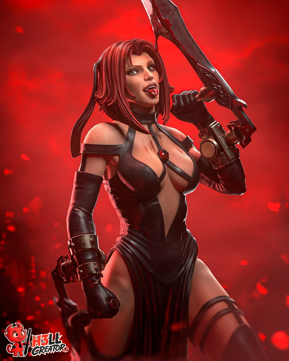 BloodRayne | Fan Art | 3D Printed Resin Model Garage Kit | *Un-Painted* | H3LL Creator