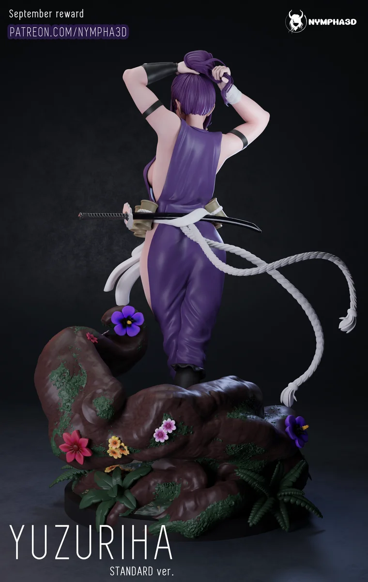 Yuzuriha | Fan Art | 3D Printed Resin Model Garage Kit | *Un-Painted* | Nympha3D 3