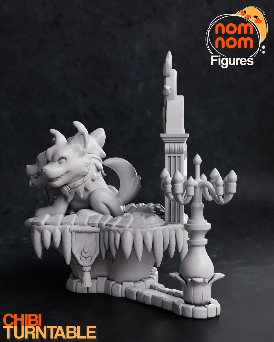 Chibi Cerberus | Fan Art | 3D Printed Resin Model Garage Kit | *Un-Painted* | Nomnom 6