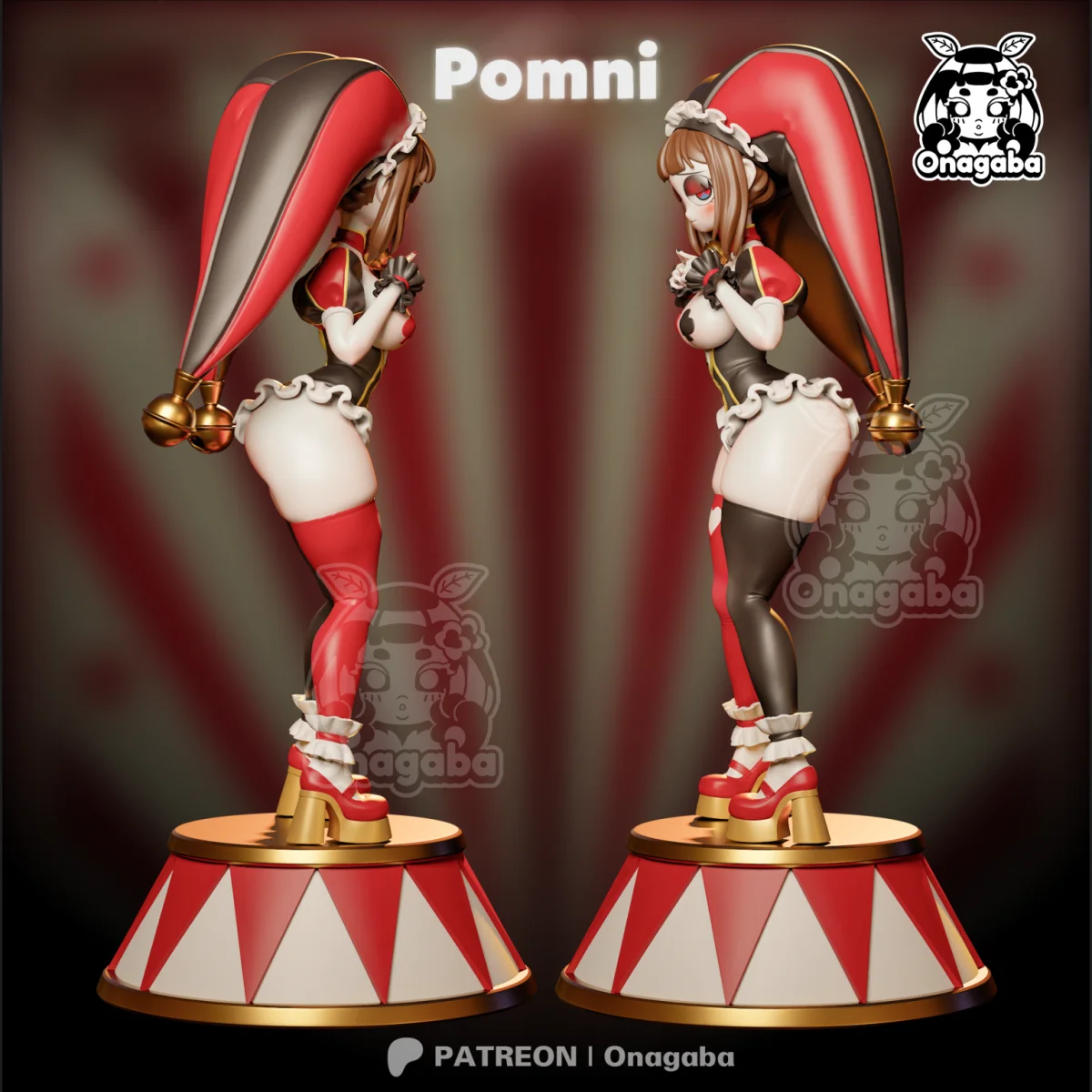 Pomni | Fan Art | 3D Printed Resin Model Garage Kit | *Un-Painted* | ONAGABA 6