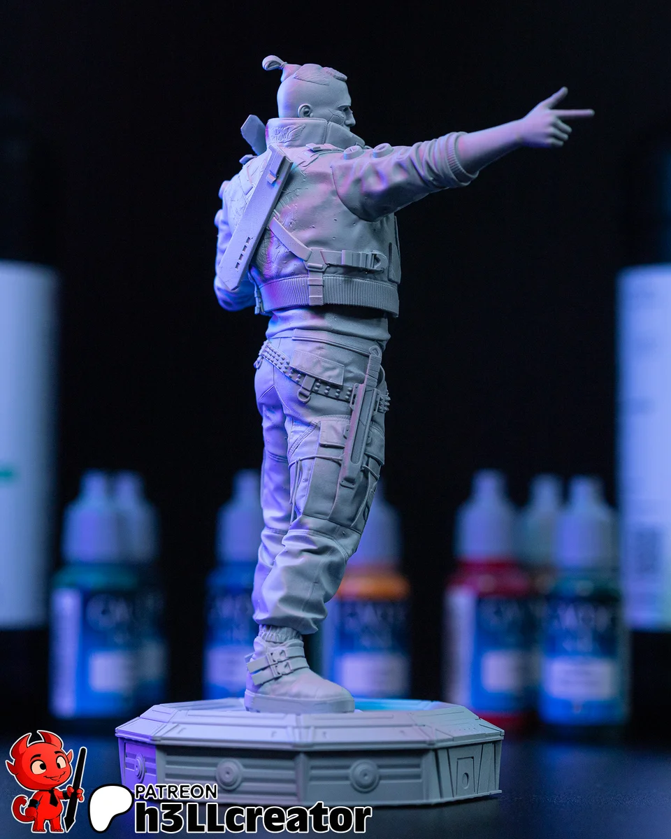 Jackie Welles | Fan Art | 3D Printed Resin Model Garage Kit | *Un-Painted* | H3LL Creator 7