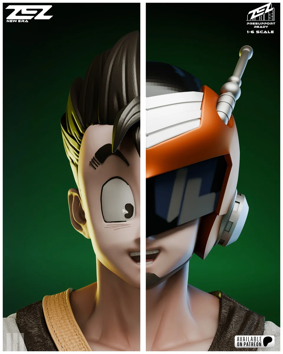 Gohan | Fan Art | 3D Printed Resin Model Garage Kit | *Un-Painted* | ZEZ Studio 11