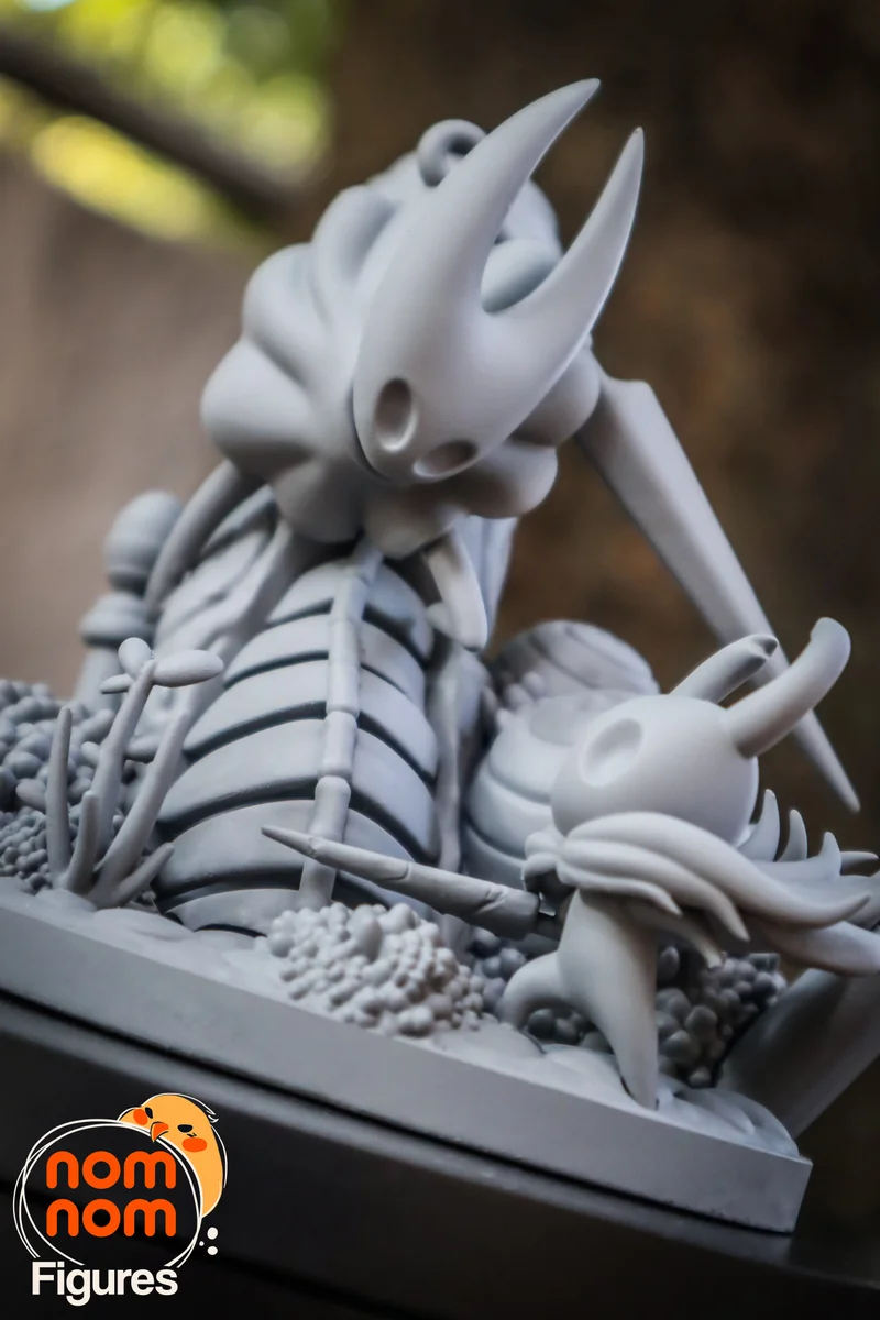 Chibi Knight and Hornet | Fan Art | 3D Printed Resin Model Garage Kit | *Un-Painted* | Nomnom 3