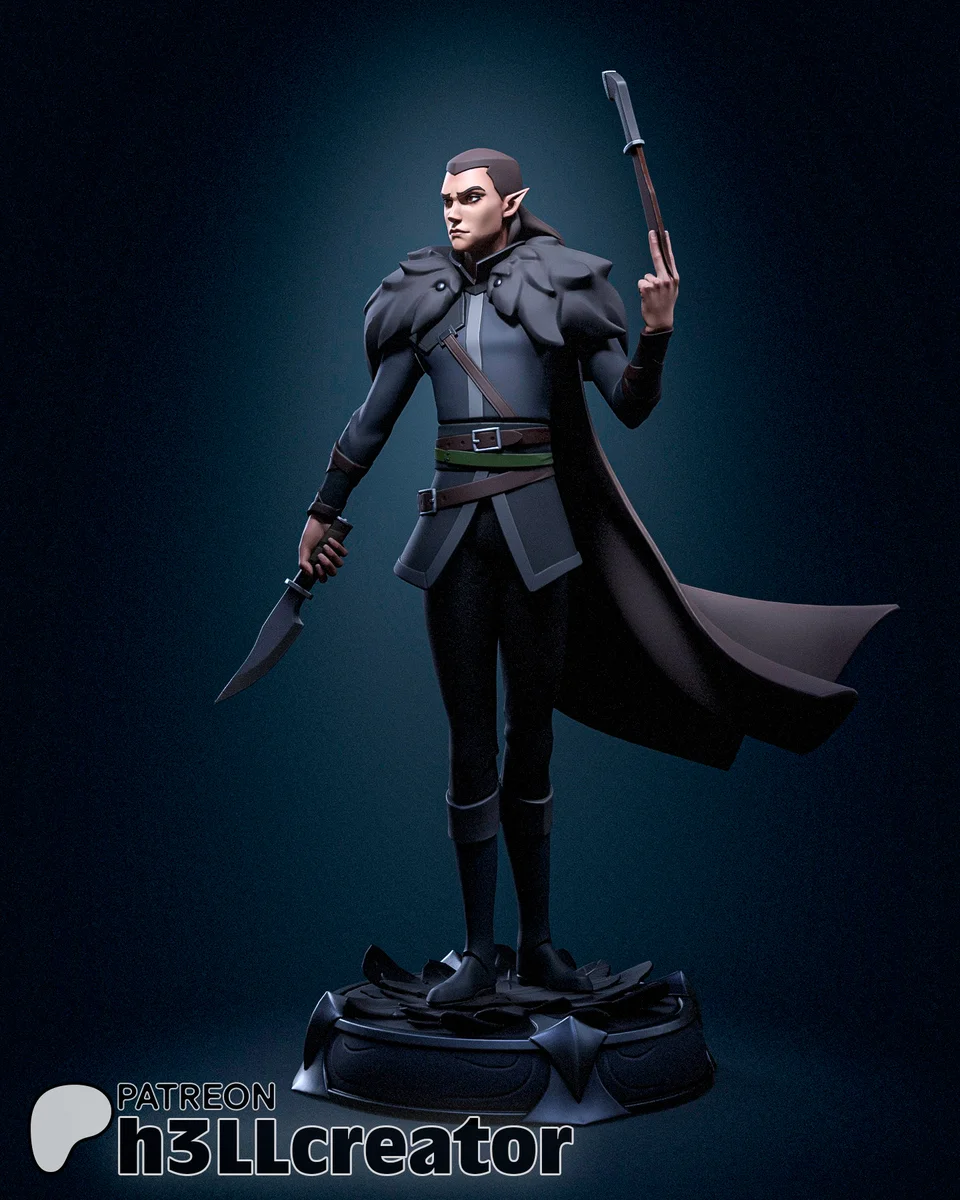 Vax'ildan | Fan Art | 3D Printed Resin Model Garage Kit | *Un-Painted* | H3LL Creator 8