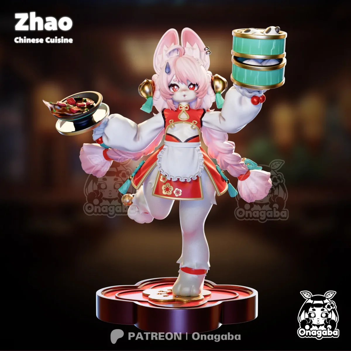 Zhao Chinese Cuisine | Fan Art | 3D Printed Resin Model Garage Kit | *Un-Painted* | ONAGABA 7