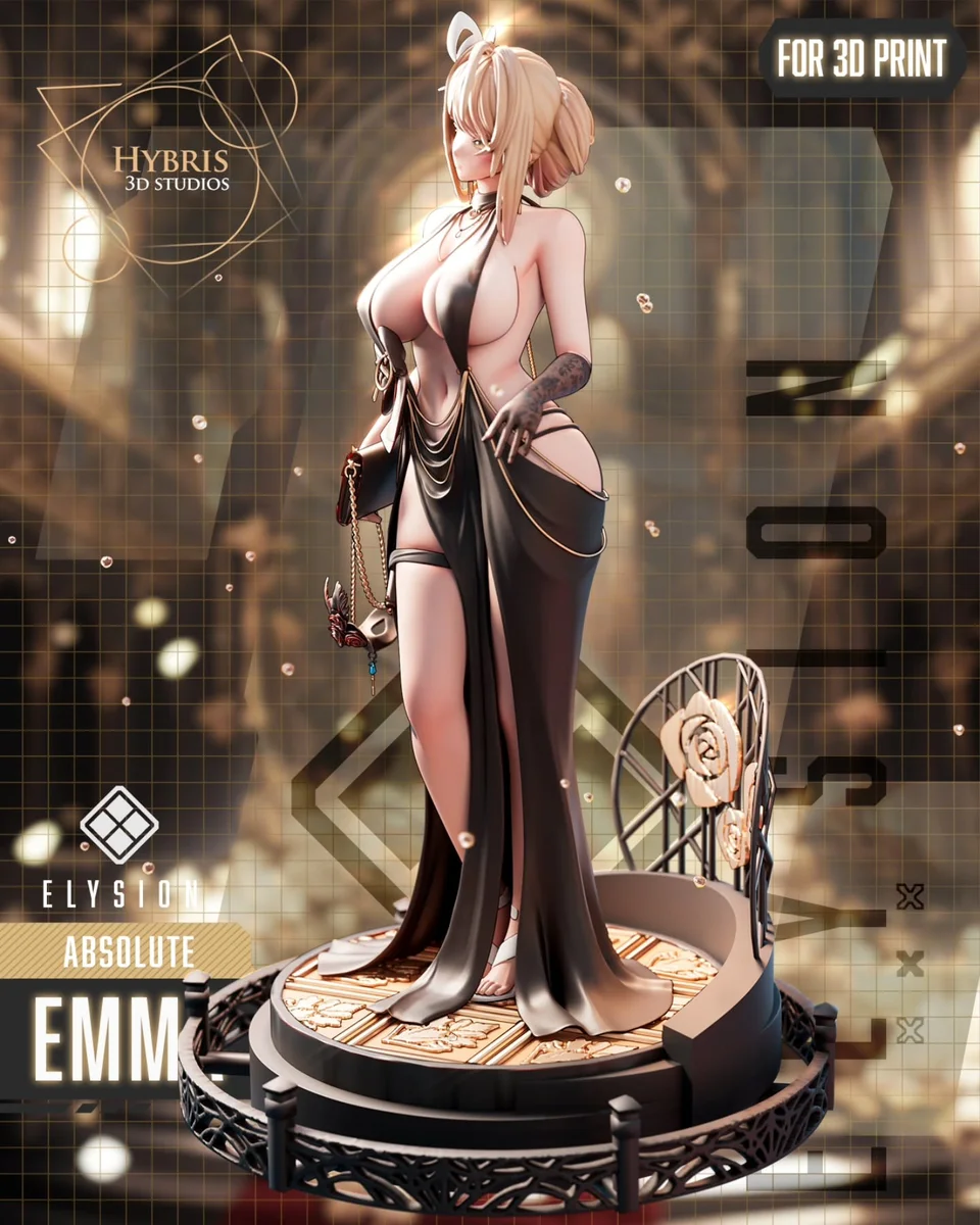 Emma | Fan Art | 3D Printed Resin Model Garage Kit | *Un-Painted* | Hybris Studios 4