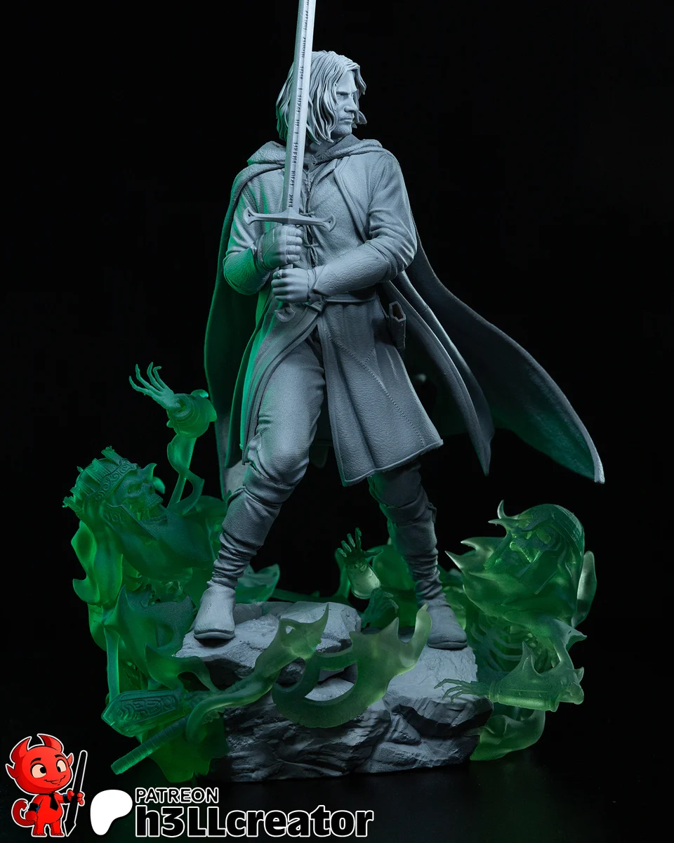 Aragorn | Fan Art | 3D Printed Resin Model Garage Kit | *Un-Painted* | H3LL Creator 6
