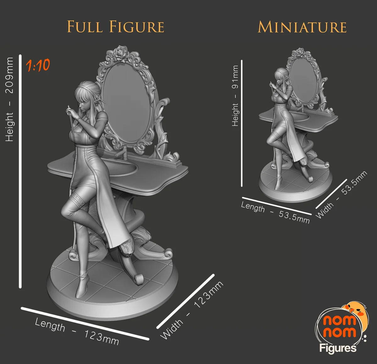 Yor Forger | Fan Art | 3D Printed Resin Model Garage Kit | *Un-Painted* | Nomnom 4