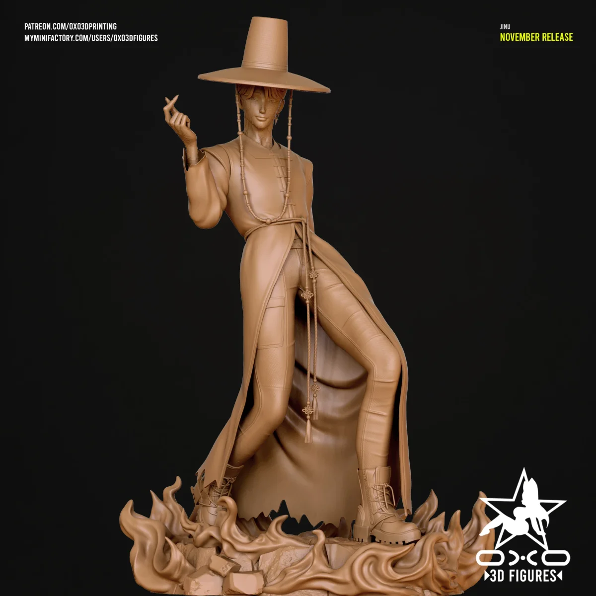 Jinu | Fan Art | 3D Printed Resin Model Garage Kit | *Un-Painted* | OXO3D 5