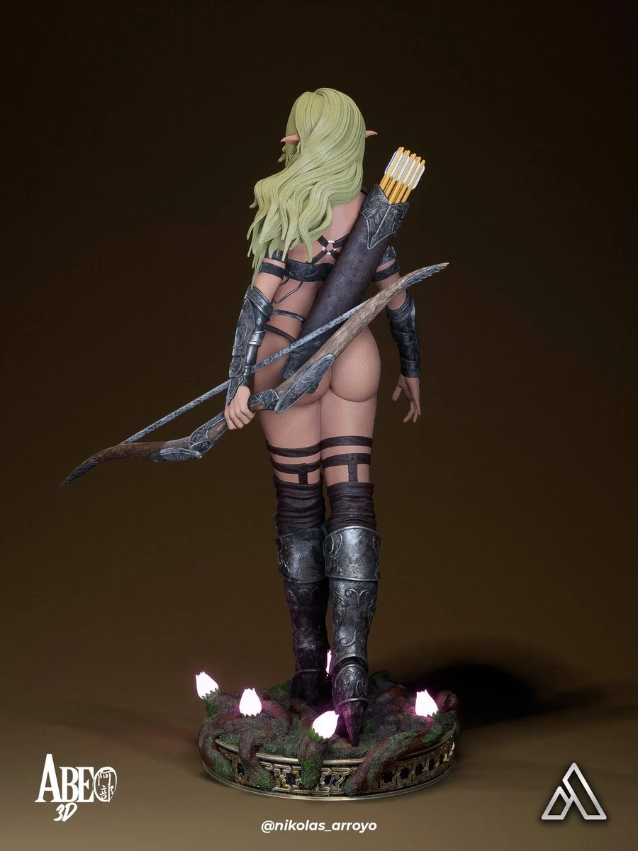 Elaria Shadownleaf | Fan Art | 3D Printed Resin Model Garage Kit | *Un-Painted* | Abe3D 11
