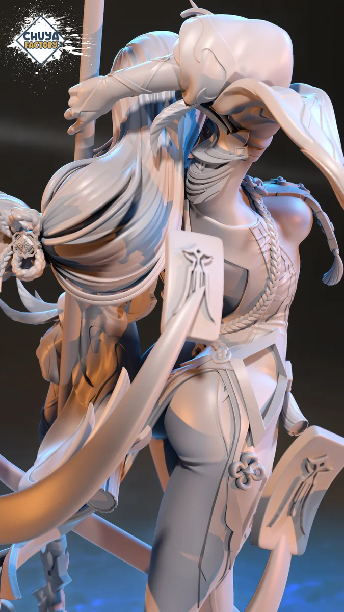 Shenhe | Fan Art | 3D Printed Resin Model Garage Kit | *Un-Painted* | Chuya Factory 8