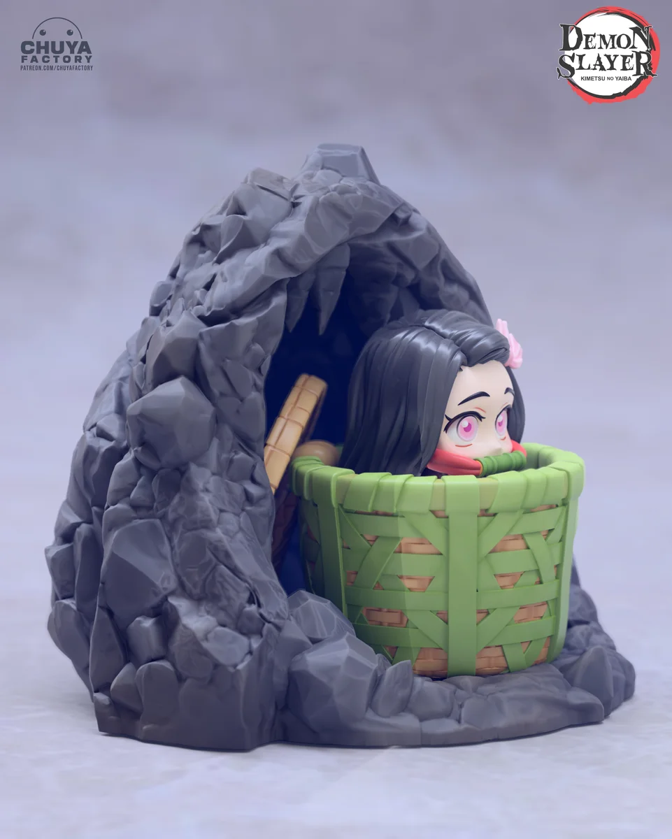 Chibi Nezuko Kamado | Fan Art | 3D Printed Resin Model Garage Kit | *Un-Painted* | Chuya Factory 4