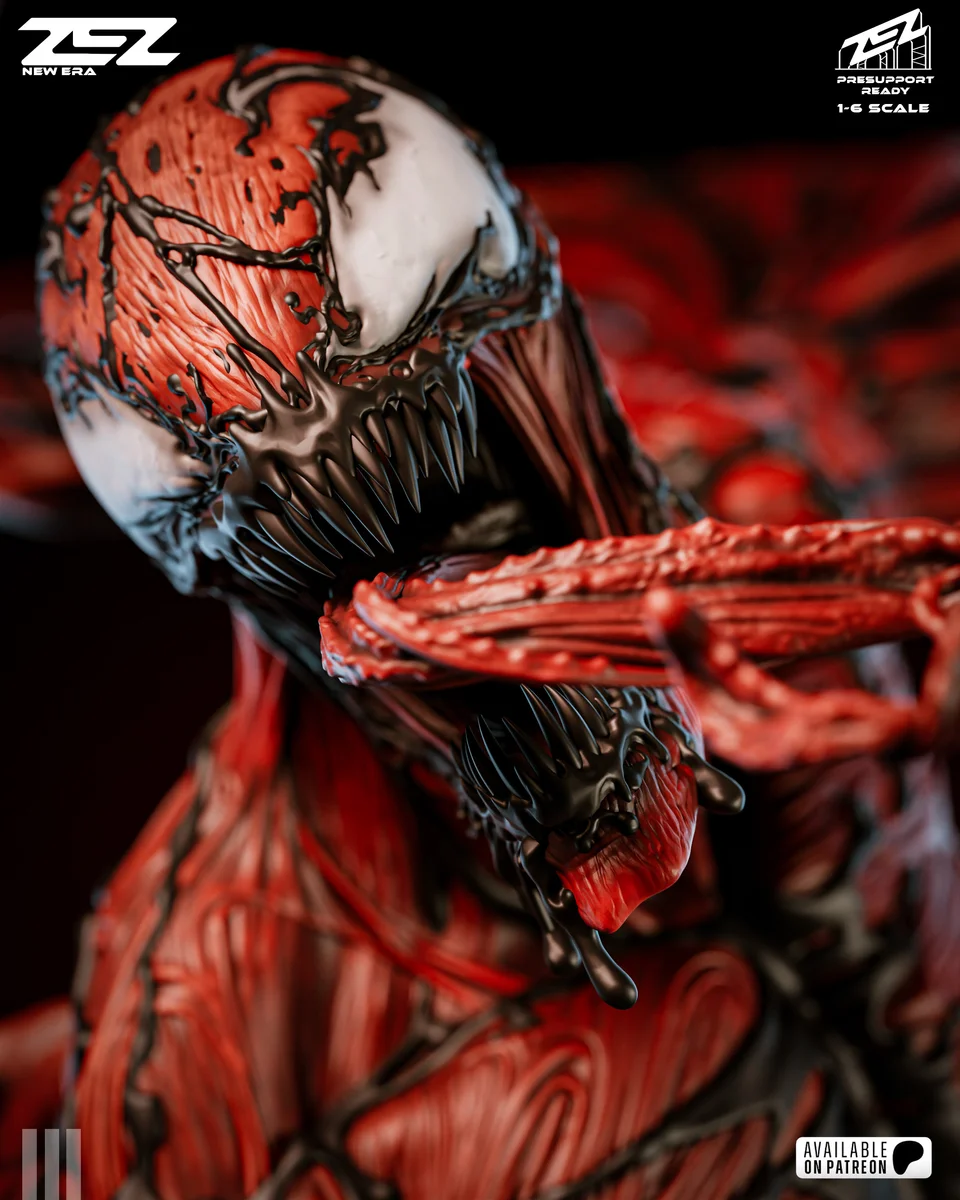 Carnage | Fan Art | 3D Printed Resin Model Garage Kit | *Un-Painted* | ZEZ Studio 12