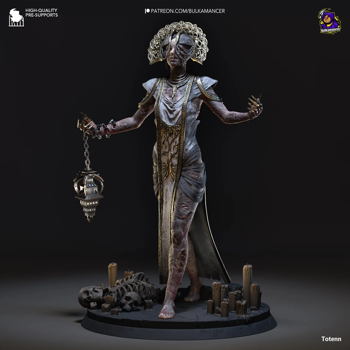 High Priestess | Fan Art | 3D Printed Resin Model Garage Kit | *Un-Painted* | Bulkamancer 2