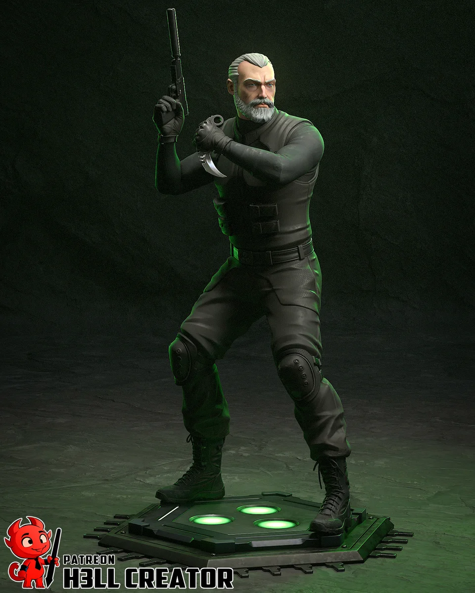 Navy Seal with Night-Vision Goggles | Fan Art | 3D Printed Resin Model Garage Kit | *Un-Painted* | H3LL Creator 14