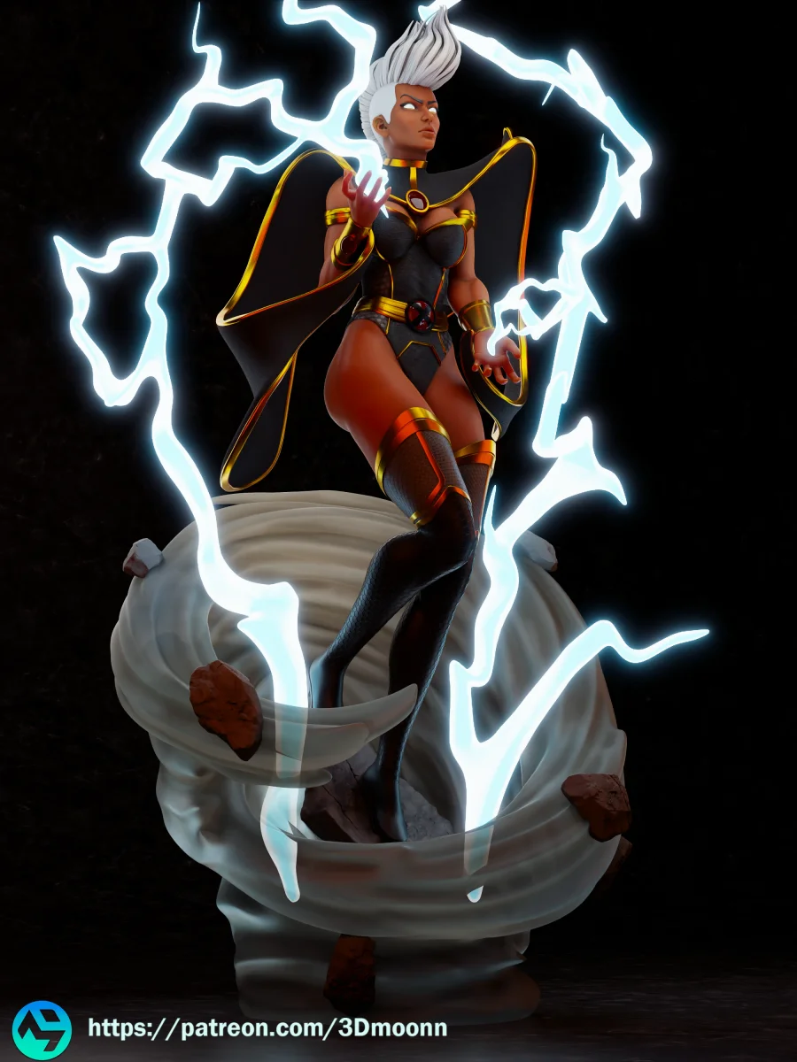 Storm | Fan Art | 3D Printed Resin Model Garage Kit | *Un-Painted* | 3DMoonn 5