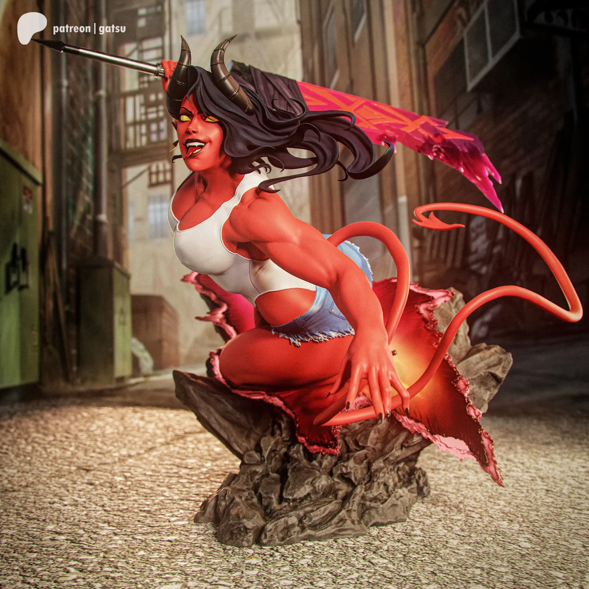 Malevola | Fan Art | 3D Printed Resin Model Garage Kit | *Un-Painted* | Gatsu Studios 3