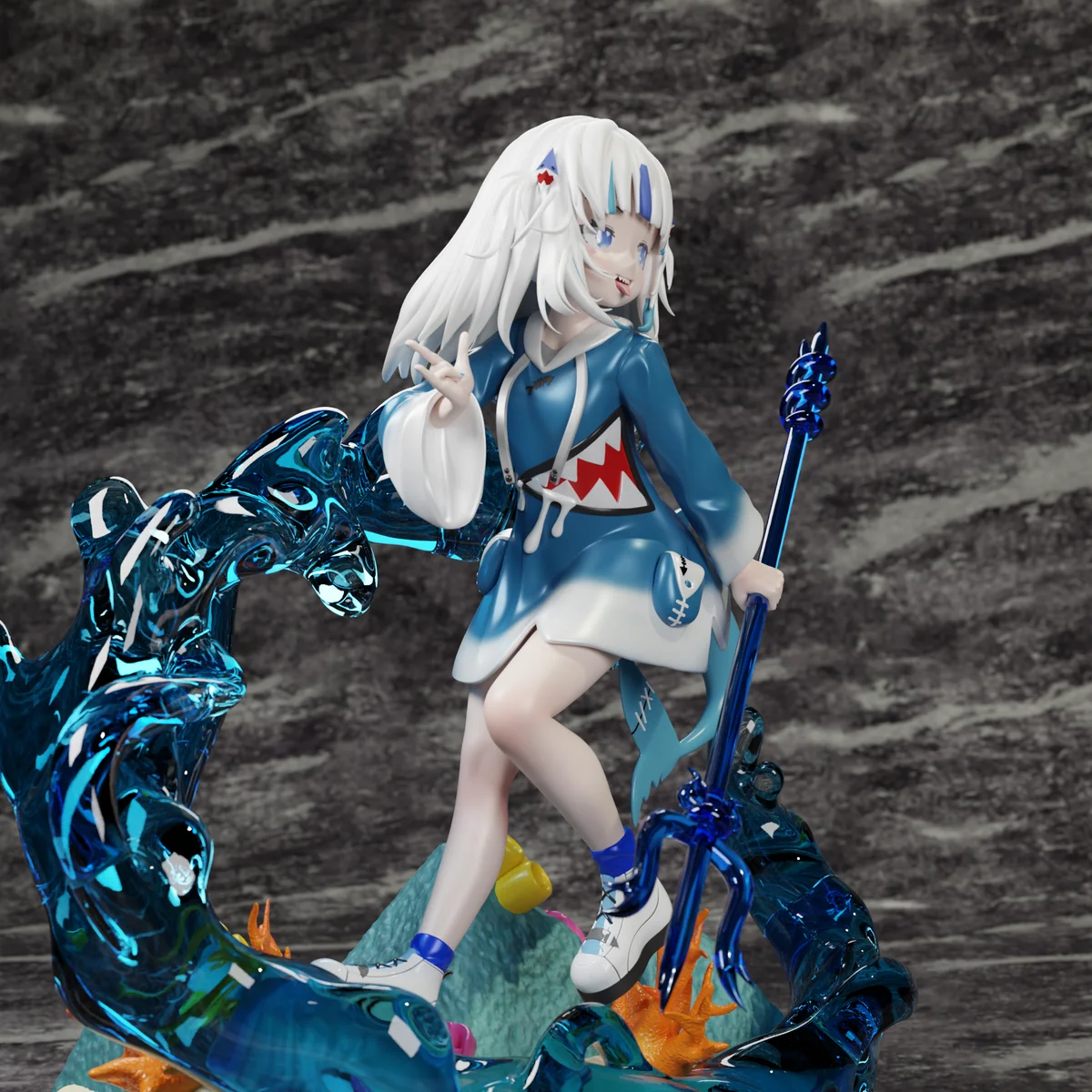 Gawr Gura | Fan Art | 3D Printed Resin Model Garage Kit | *Un-Painted* | Remy Sculpts 4