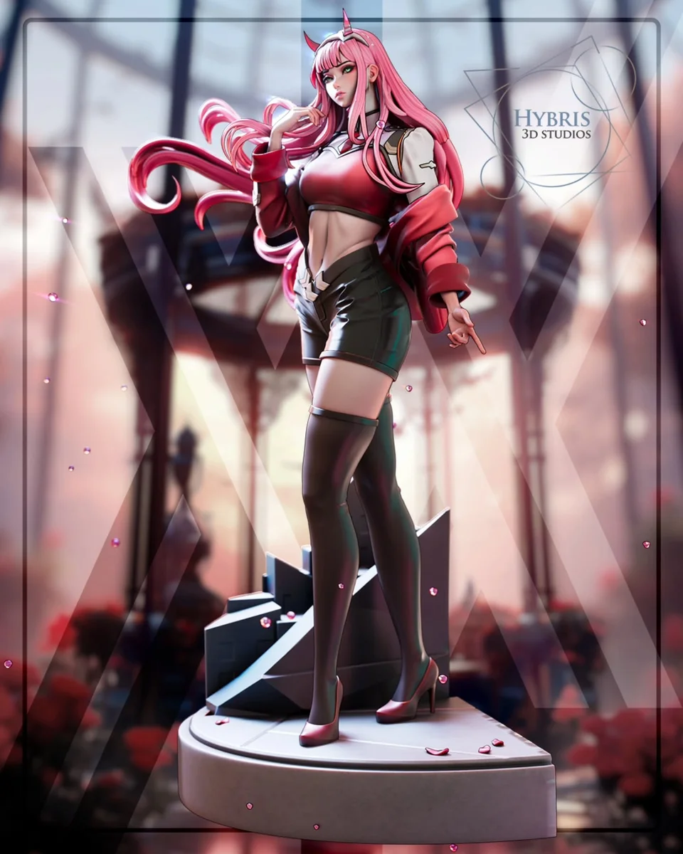 Zero Two | Fan Art | 3D Printed Resin Model Garage Kit | *Un-Painted* | Hybris Studios 4