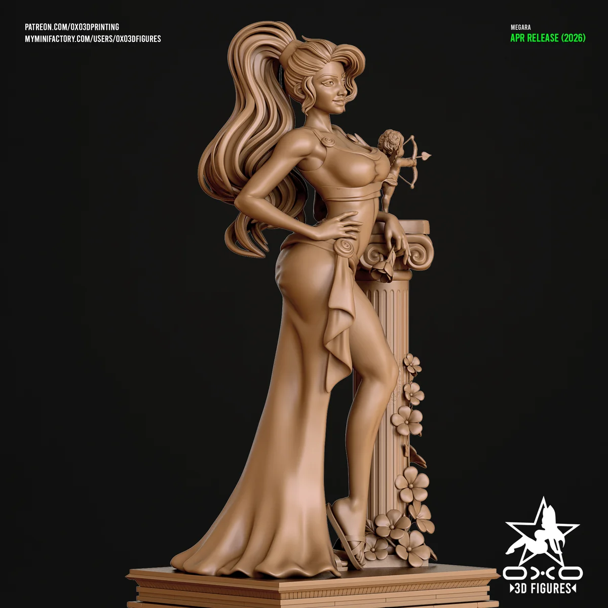 Megara | Fan Art | 3D Printed Resin Model Garage Kit | *Un-Painted* | OXO3D 6
