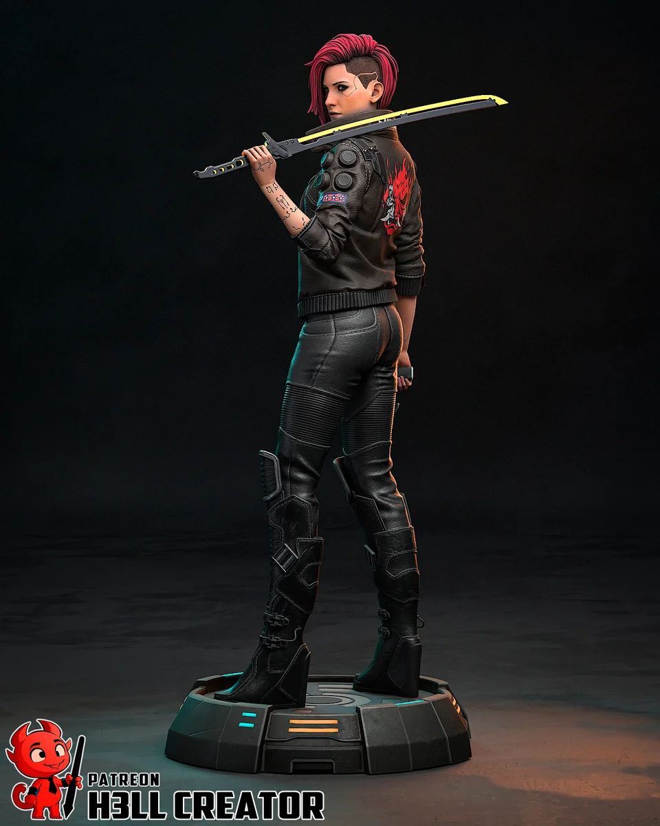 Female V | Fan Art | 3D Printed Resin Model Garage Kit | *Un-Painted* | H3LL Creator 4