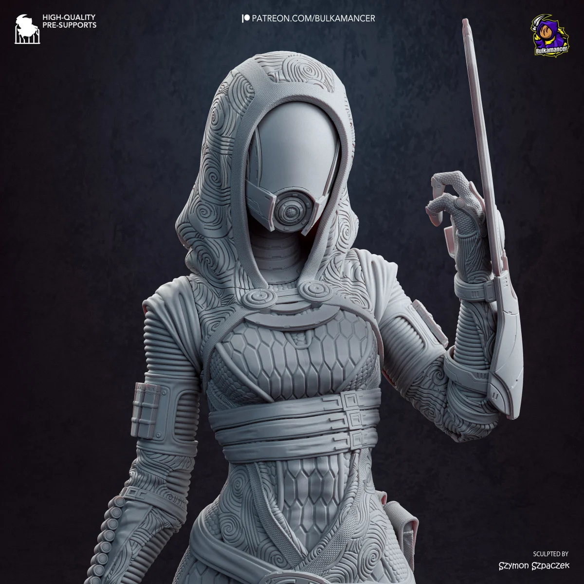 Tali | Fan Art | 3D Printed Resin Model Garage Kit | *Un-Painted* | Bulkamancer 5