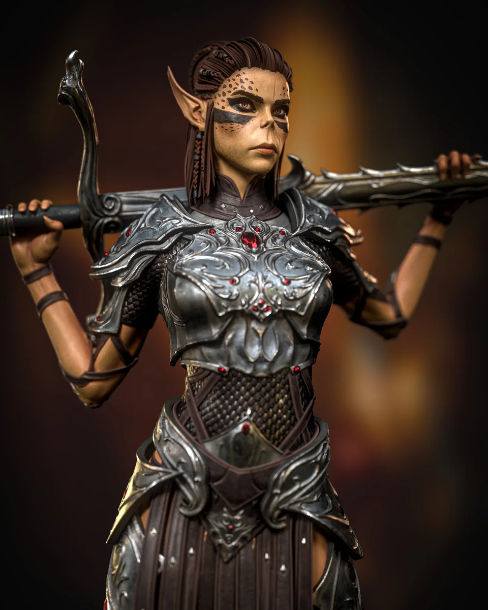 Lae'zel | Fan Art | 3D Printed Resin Model Garage Kit | *Un-Painted* | H3LL Creator