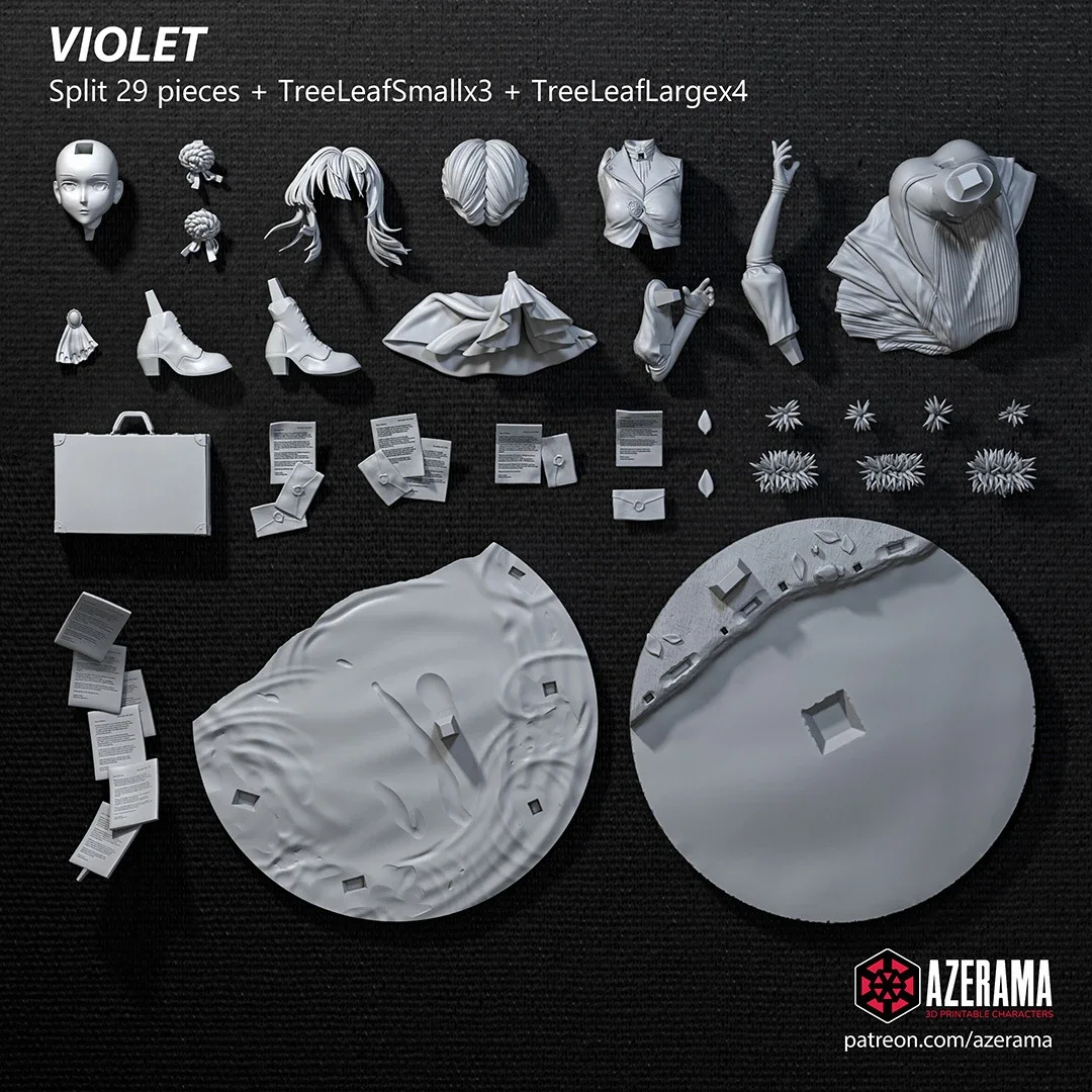Violet Evergarden | Fan Art | 3D Printed Resin Model Garage Kit | *Un-Painted* | Azerama 4