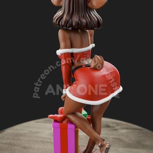 Christmas Deer | Fan Art | 3D Printed Resin Model Garage Kit | *Un-Painted* | AnyoneNSFW 3