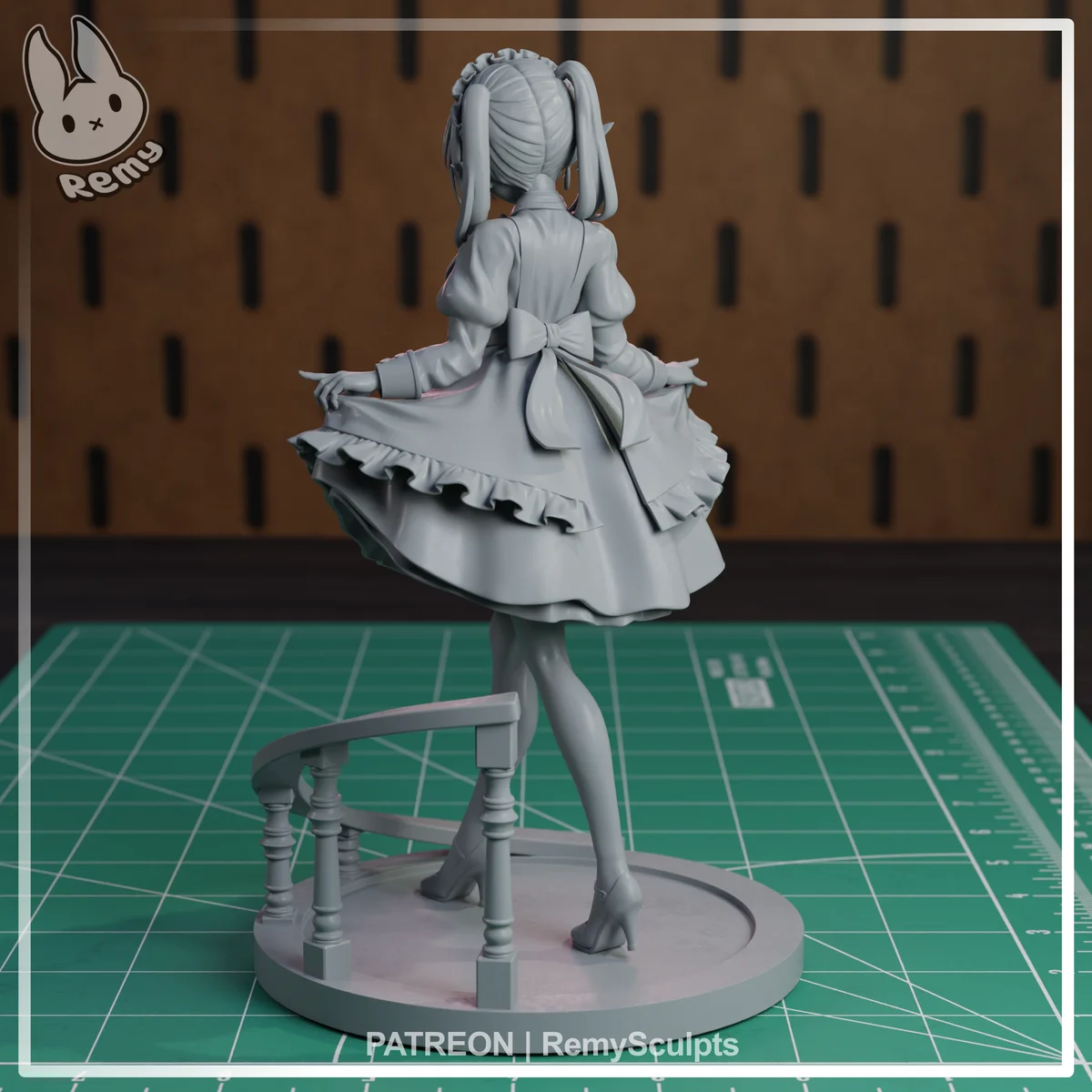 Frieren (Maid) | Fan Art | 3D Printed Resin Model Garage Kit | *Un-Painted* | Remy Sculpts 9