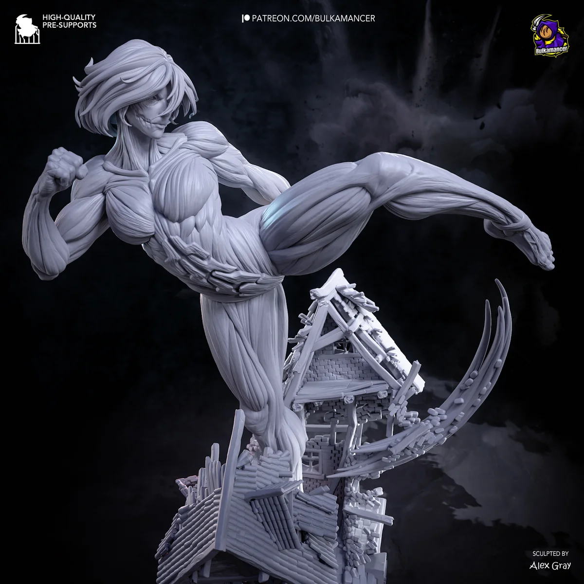 Female Titan | Fan Art | 3D Printed Resin Model Garage Kit | *Un-Painted* | Bulkamancer 22