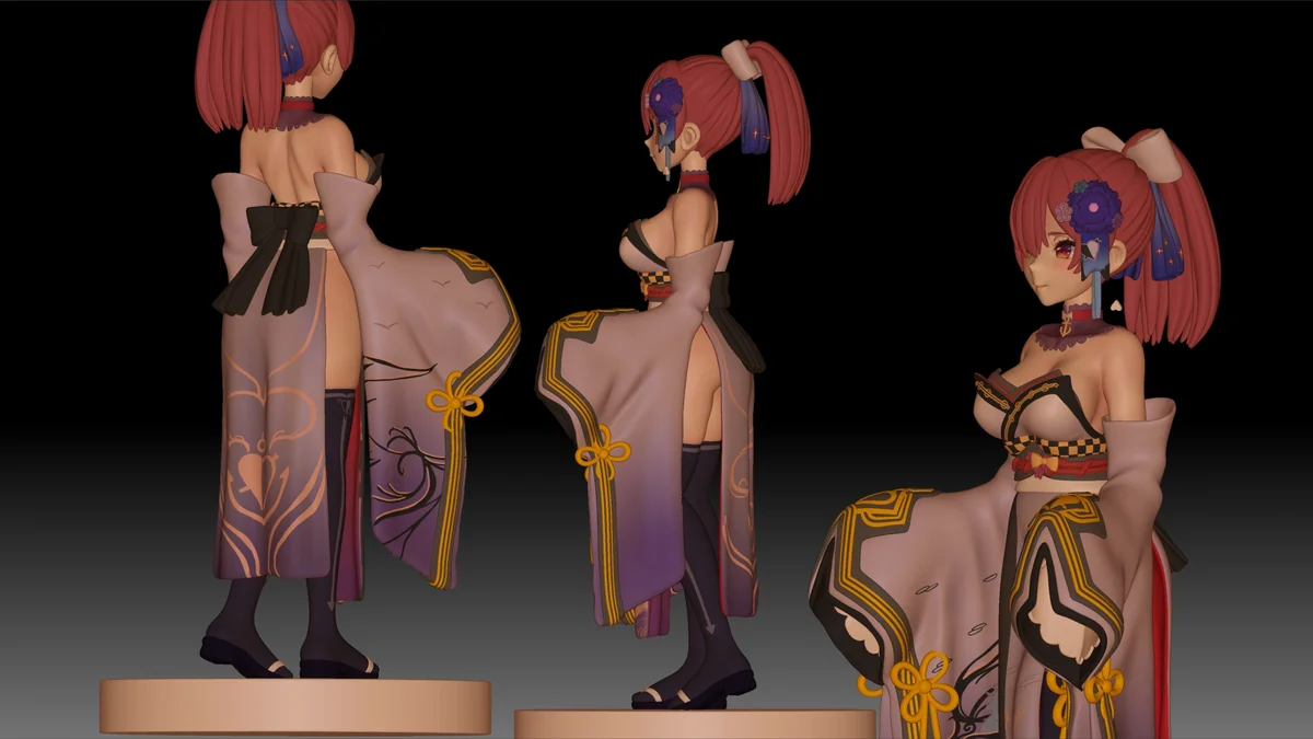 Marine Houshou | Fan Art | 3D Printed Resin Model Garage Kit | *Un-Painted* | Sin3Dstudio 9