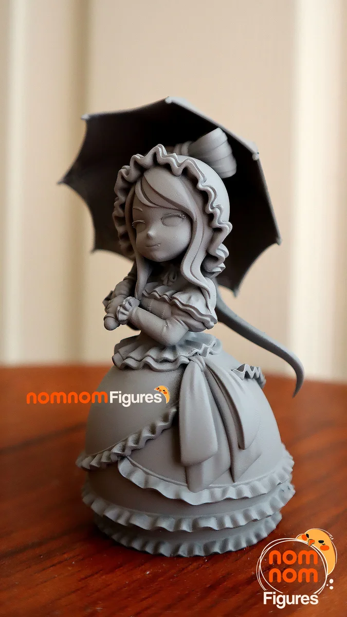 Chibi Shalltear | Fan Art | 3D Printed Resin Model Garage Kit | *Un-Painted* | Nomnom 3