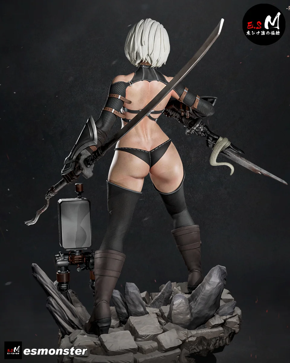 2B & A2 | Fan Art | 3D Printed Resin Model Garage Kit | *Un-Painted* | ES Monster 4