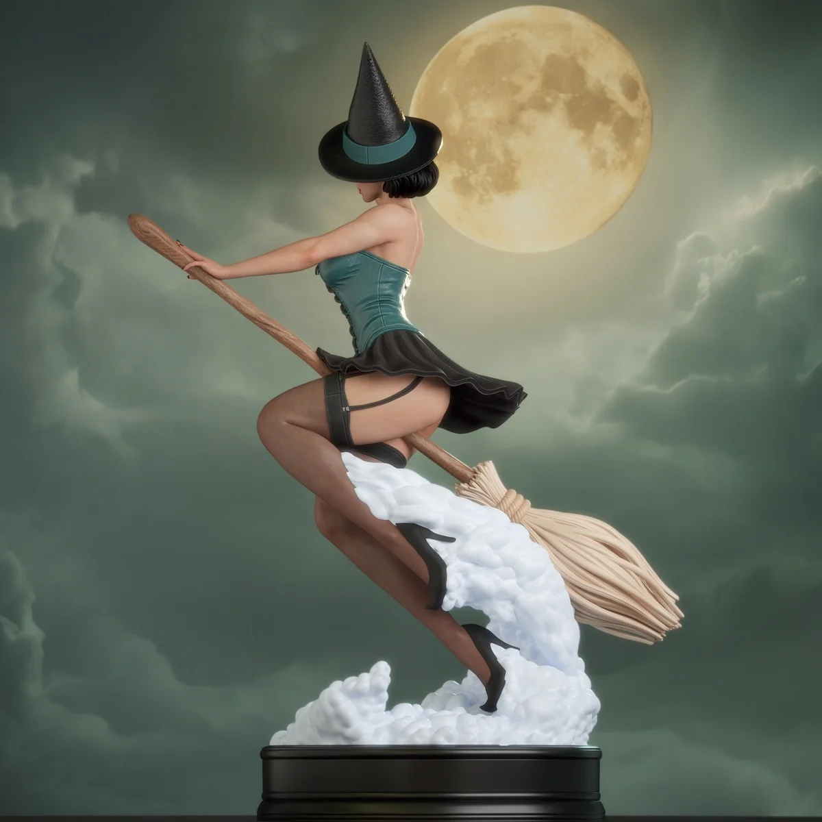 Witch Bombshell | Fan Art | 3D Printed Resin Model Garage Kit | *Un-Painted* | Abe3D 8