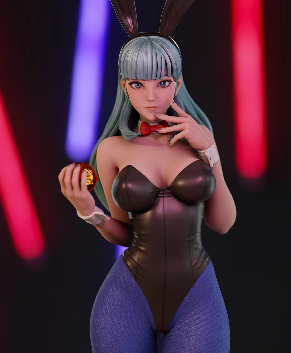 Bulma Bunny | Fan Art | 3D Printed Resin Model Garage Kit | *Un-Painted* | Momoji 5