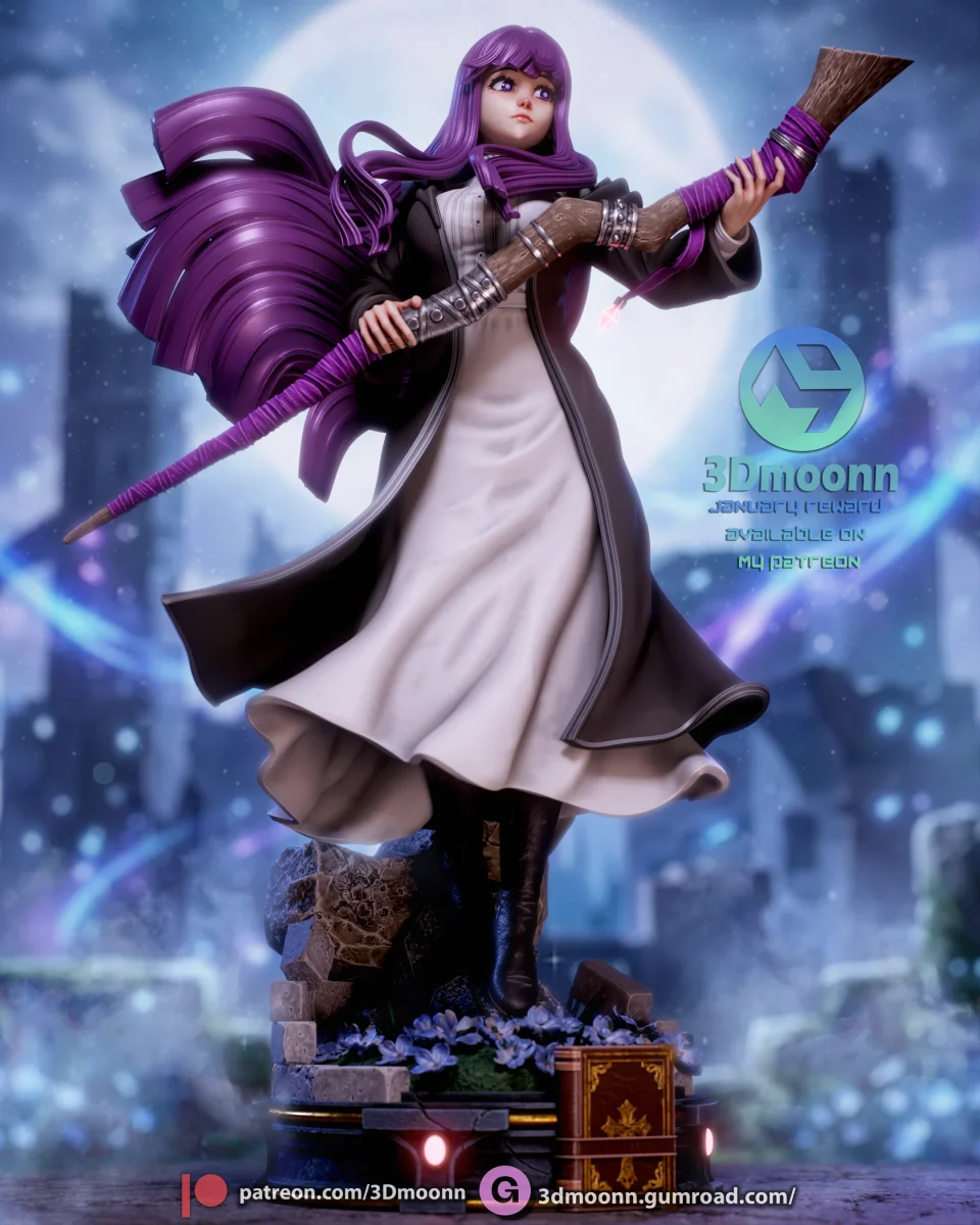 Fern | Fan Art | 3D Printed Resin Model Garage Kit | *Un-Painted* | 3DMoonn 4