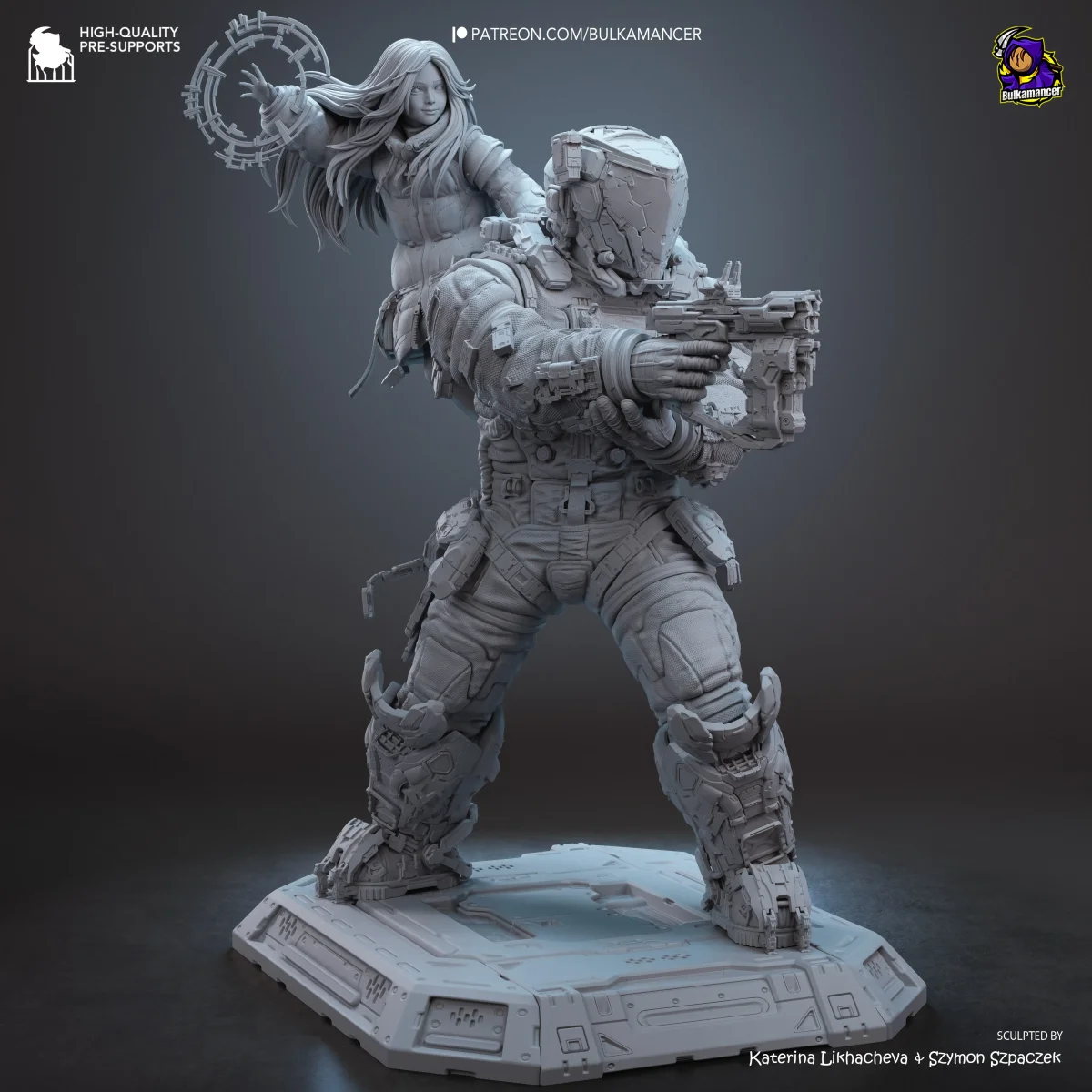 Diana and Hugh | Fan Art | 3D Printed Resin Model Garage Kit | *Un-Painted* | Bulkamancer 7