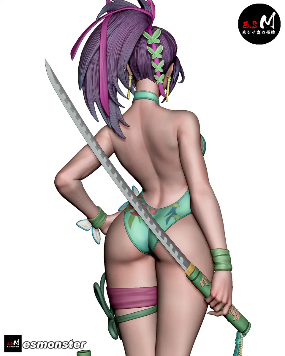 Psylocke (Summer) Pose 2 | Fan Art | 3D Printed Resin Model Garage Kit | *Un-Painted* | ES Monster 4