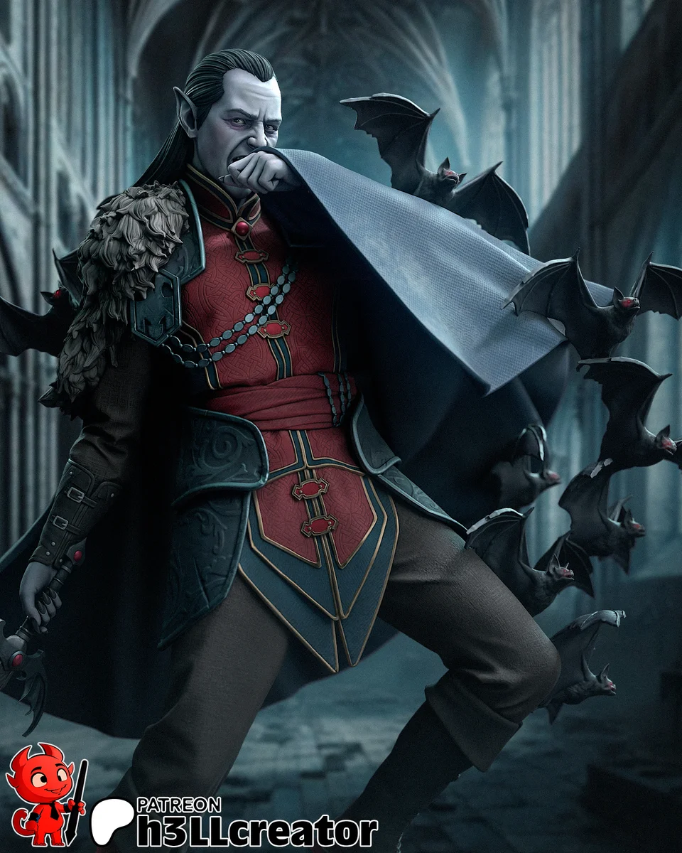 Strahd von Zarovich | Fan Art | 3D Printed Resin Model Garage Kit | *Un-Painted* | H3LL Creator