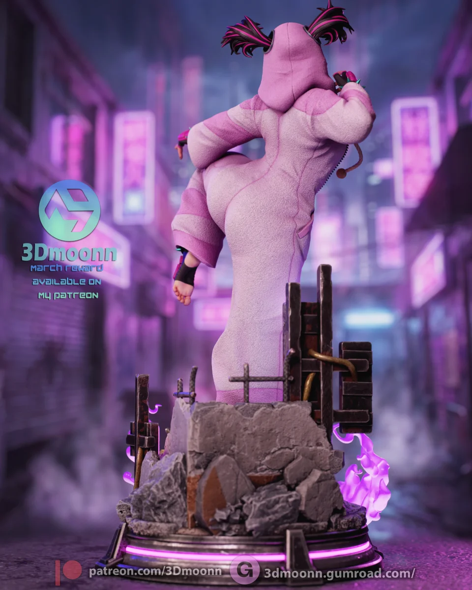 Juri Han | Fan Art | 3D Printed Resin Model Garage Kit | *Un-Painted* | 3DMoonn 4