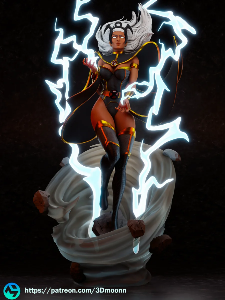 Storm | Fan Art | 3D Printed Resin Model Garage Kit | *Un-Painted* | 3DMoonn 6