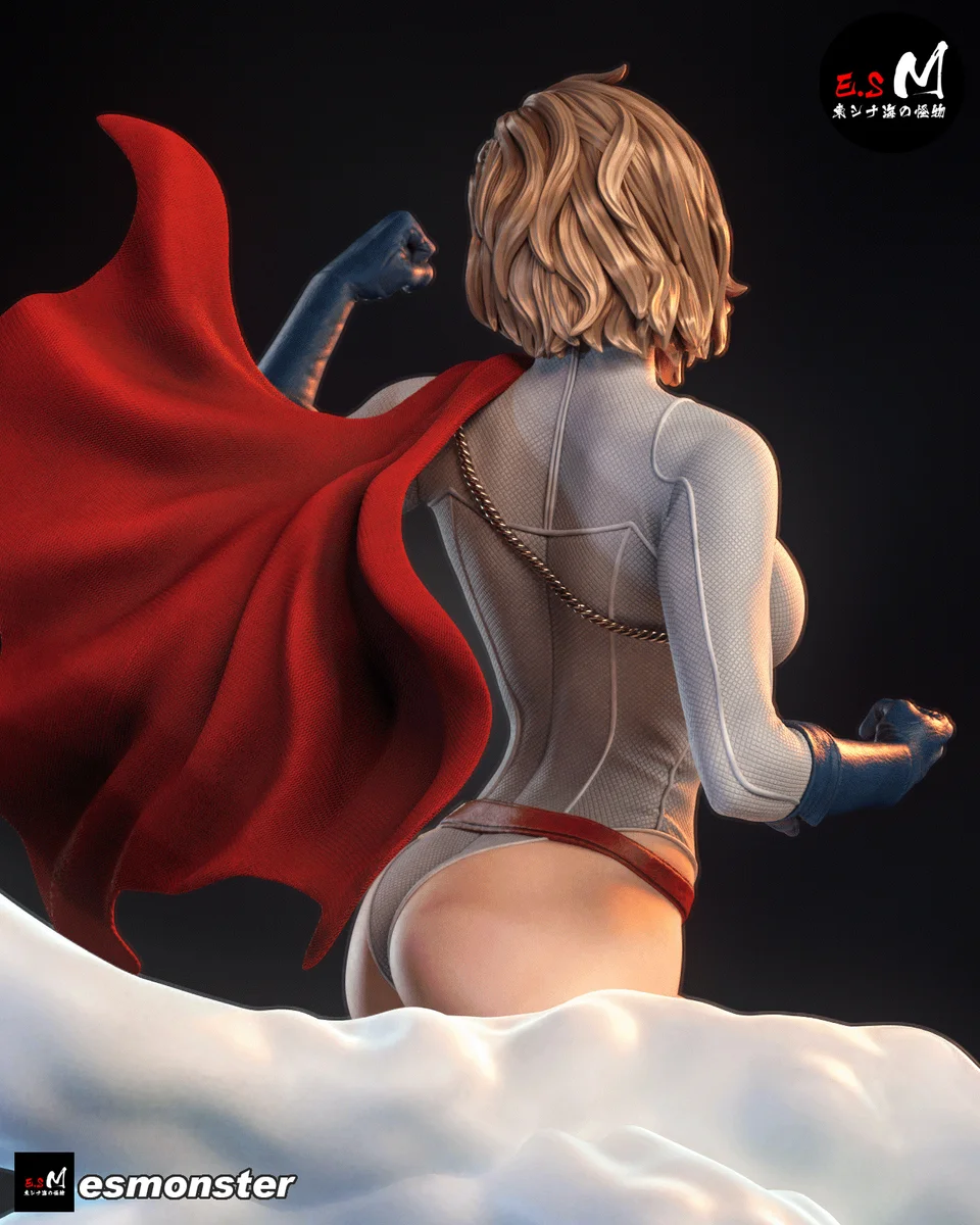 Power Girl v2 | Fan Art | 3D Printed Resin Model Garage Kit | *Un-Painted* | ES Monster 3