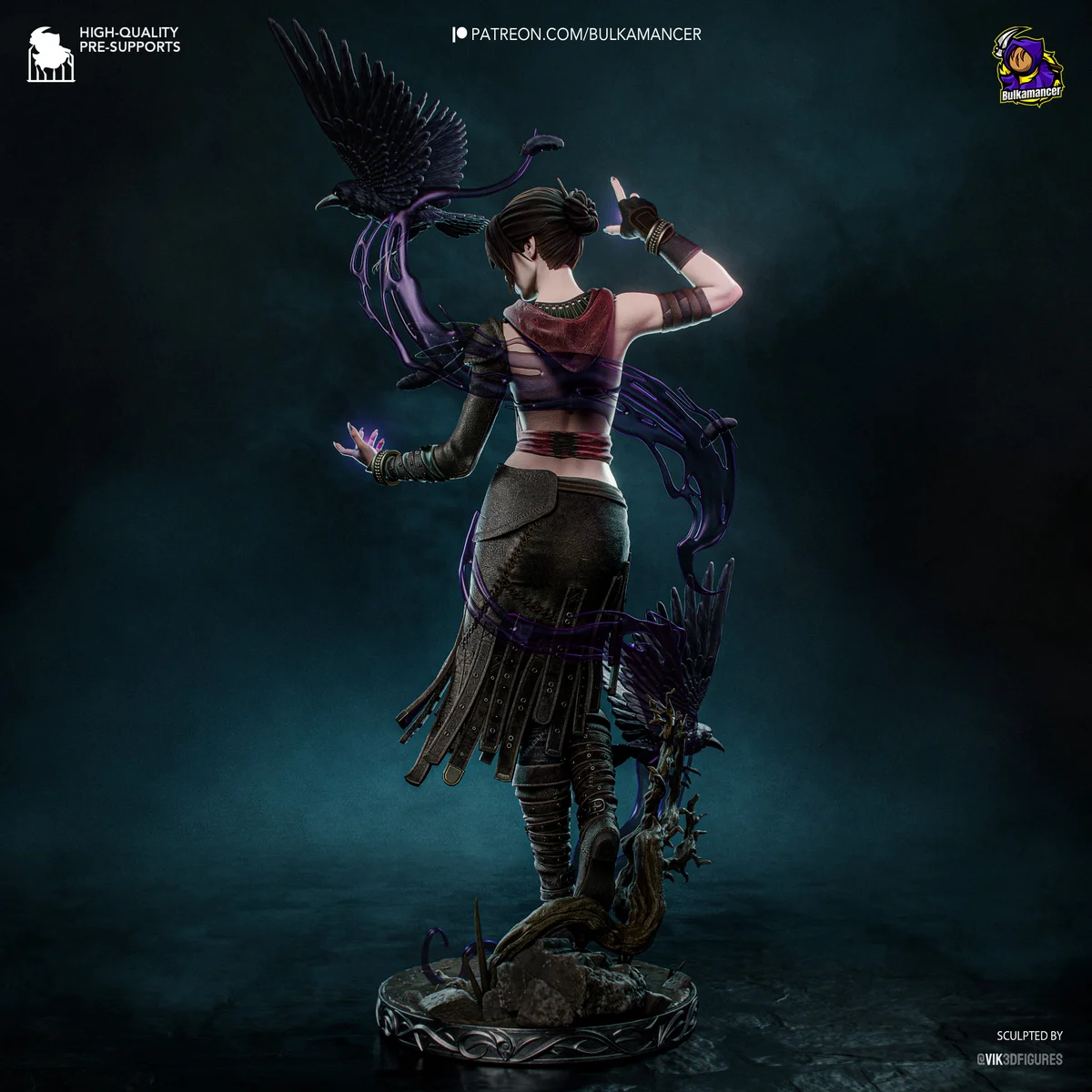 Morrigan | Fan Art | 3D Printed Resin Model Garage Kit | *Un-Painted* | Bulkamancer 6