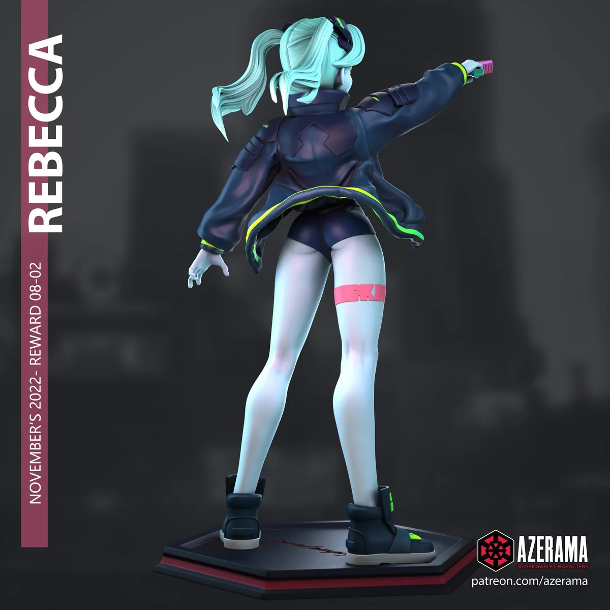 Rebecca | Fan Art | 3D Printed Resin Model Garage Kit | *Un-Painted* | Azerama 4