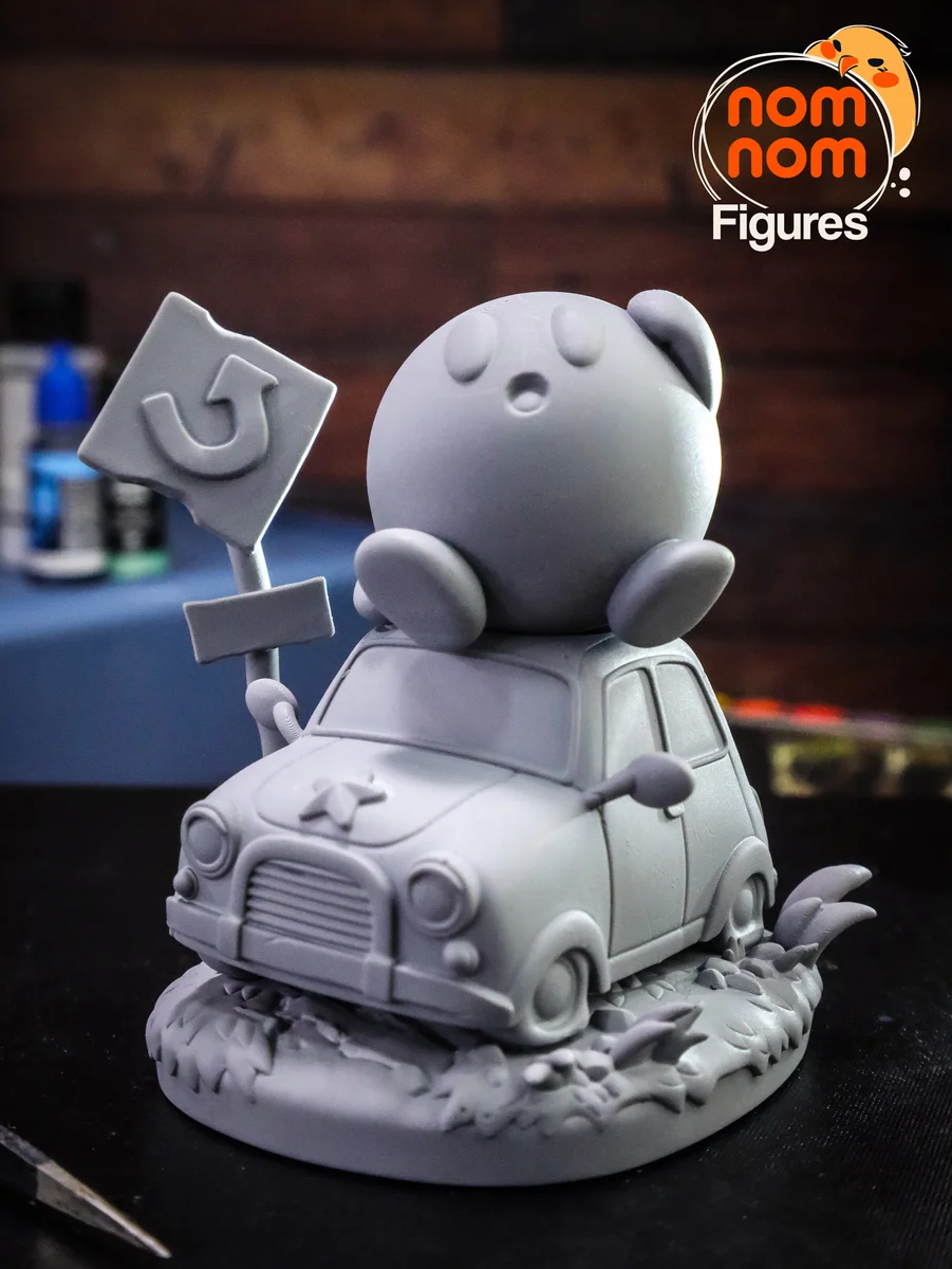 Chibi Kirby | Fan Art | 3D Printed Resin Model Garage Kit | *Un-Painted* | Nomnom 4