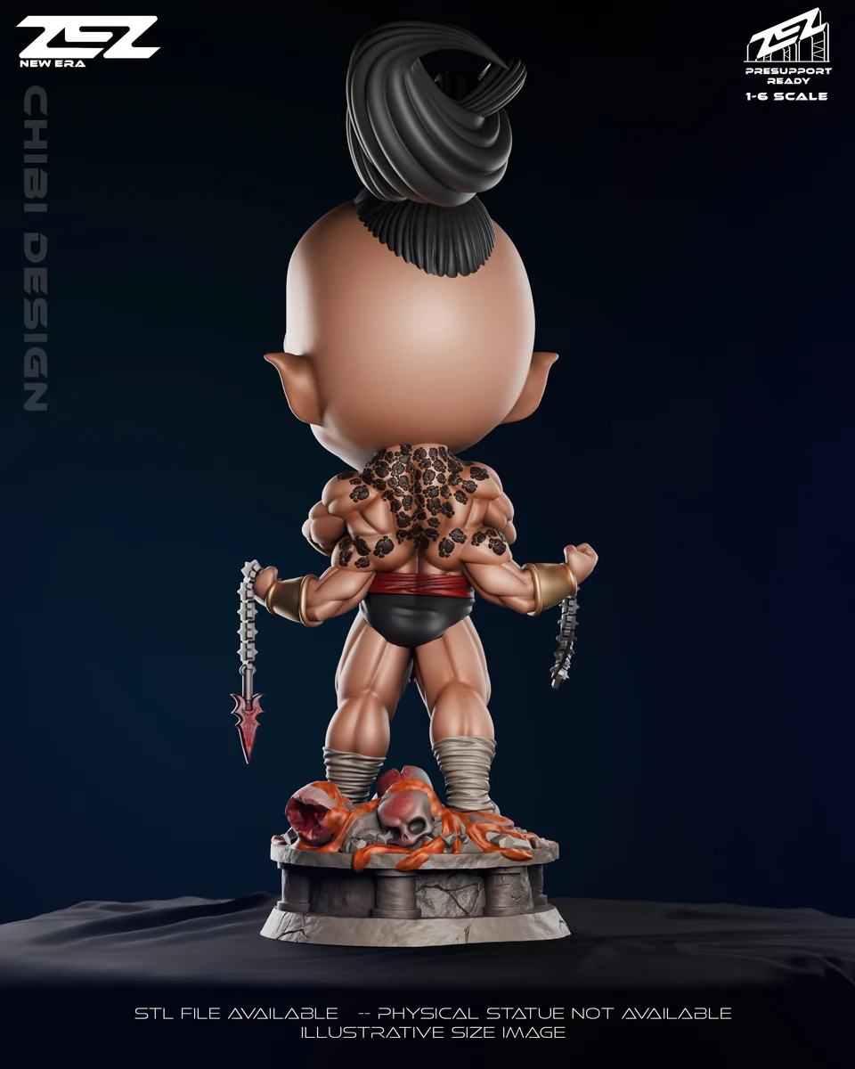 Chibi Goro | Fan Art | 3D Printed Resin Model Garage Kit | *Un-Painted* | ZEZ Studio 5
