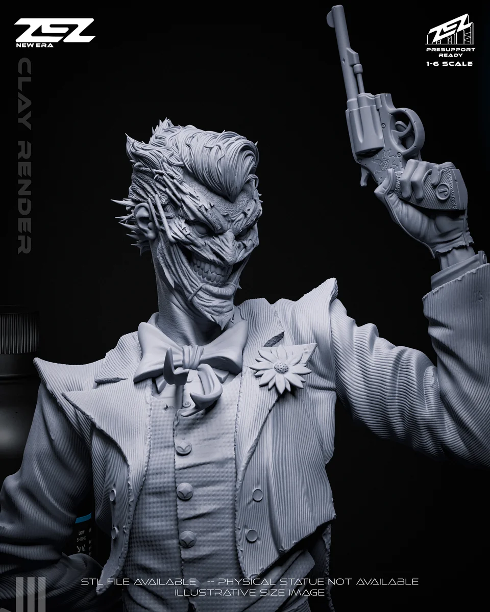 Joker | Fan Art | 3D Printed Resin Model Garage Kit | *Un-Painted* | ZEZ Studio 7