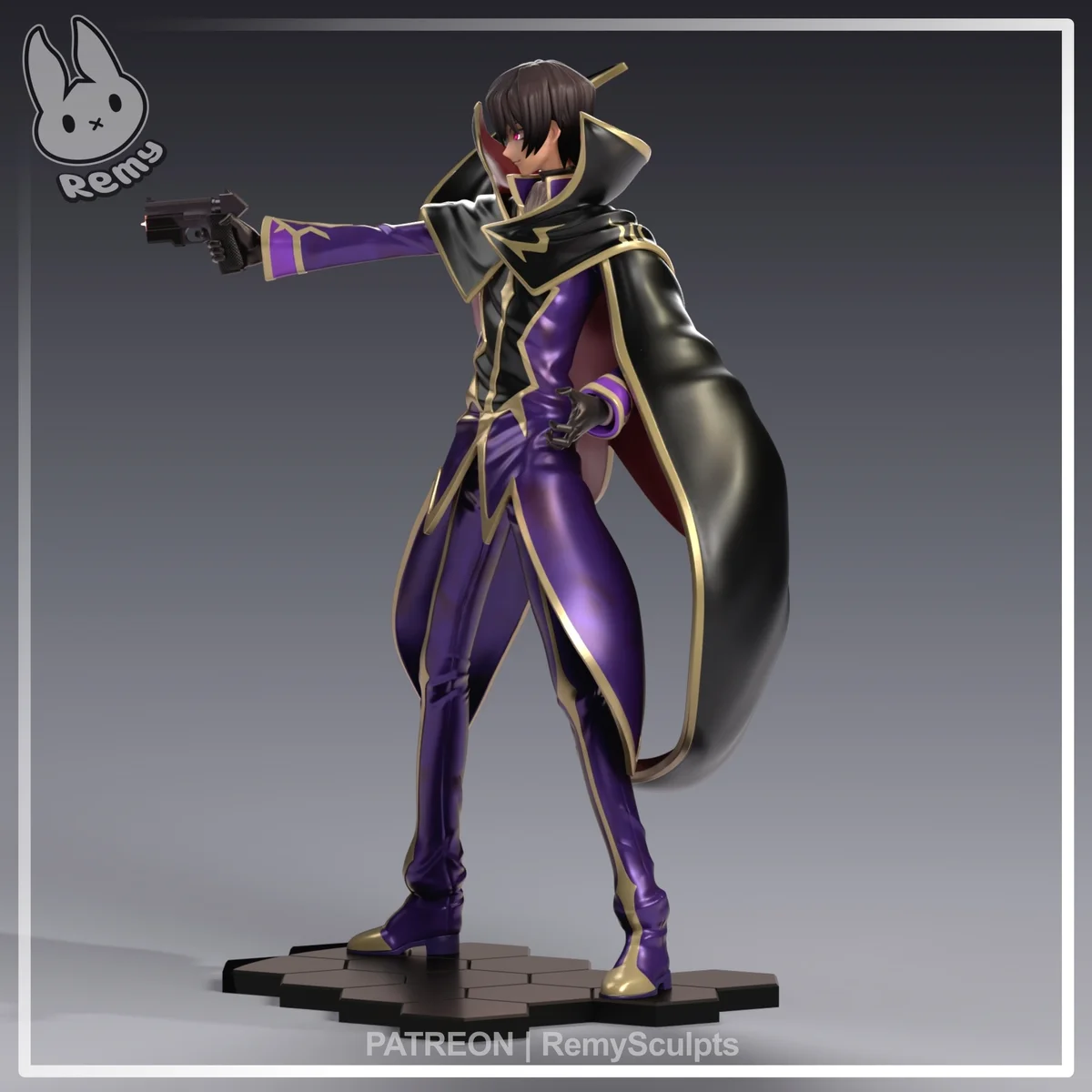 Lelouch Lamperouge | Fan Art | 3D Printed Resin Model Garage Kit | *Un-Painted* | Remy Sculpts 3